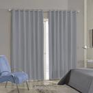 Cortina para Sala / Quarto Duplex Lisa Cromo 5,4m x 2,5m - Bella Janela Cortina para Sala / Quarto Duplex Lisa Cromo 5,4m x 2,5m - Bella Janela