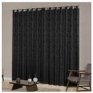 cortina para sala quarto tecido jacquard semi blackout preto 4,00x2,50