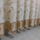 Cortina Para Varão De Voil Linho Bordado Gripir Luxo Forrada 4,00x2,50
