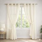 Cortina Para Varão Ilhós Cromado Voil Flame Gaze Linho Luxo Decoração Sala 2,80x1,80m Cortina Para Varão Ilhós Cromado Voil Flame Gaze Linho Luxo Decoração Sala 2,80x1,80m