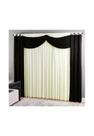 Cortina para Varão Sultan 300x250 cm Realce Top Dubai Marrom e Marfim
