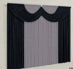 Cortina Paris Para Quarto Ou Sala 2,00 X 1,70 Preto cinza Cortina Paris Para Quarto Ou Sala 2,00 X 1,70 Preto cinza