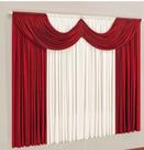 Cortina Paris Para Quarto Ou Sala 2,00 X 1,70 Vermelho branco