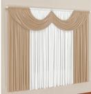 Cortina Paris Para Quarto Ou Sala 2,00m X 1,70m Avelã branca