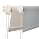 Cortina Persiana De Rolo 1,0x160 Semi Blackout Quarto Sala Cozinha Horizontal Escuro Off White Cinza