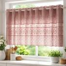 Cortina Pia/Vitro Renda Color Retro 2,00X0,80 Rose