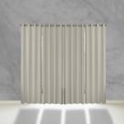 Cortina Porta 5 Metros Blackout Bege PVC Liso 5,60x2,50