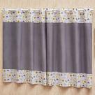 Cortina Quarto Infantil Ilhos Varão Simples Estampada Menina Menino 2,00x1,70m Janela Padrão
