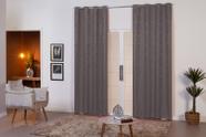 Cortina Quarto ou Sala 3,00 x 2,80 Tecido Jacquard Varias Cores - Cinza