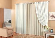 cortina quarto percianas bleckout c/ voil - ilhós cromado corta luz 3m luxo