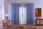 cortina quarto sala voal xadrez charm transparente 6,00x2,20