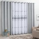 Cortina Quebec 300x250 duplo forro Cinza