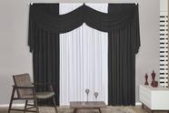 Cortina Ravena 3,00x2,30m Branco e Preto