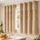 Cortina Renda Cozinha Tulipa Marrom 2,00larg x 1,50alt Cortina Renda Cozinha Tulipa Marrom 2,00larg x 1,50alt