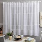 Cortina Renda Para Janela De Cozinha 1,80 x 1,40m
