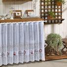Cortina Renda Para Pia Balcão de Cozinha 200x80cm Lindas Estampas Diversos Modelos