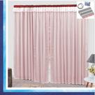 Cortina Romantic Semiblackout e Voal 2,00 x 1,70 Para Trilho Comum - Vermelha - 100% Poliéster