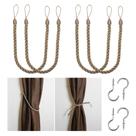 Cortina Rope Tiebacks da BEL AVENIR, pacote com 4 unidades de linho