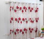 Cortina Rosas 2,00m x 1,80m para Varão Simples Cortina Rosas 2,00m x 1,80m para Varão Simples
