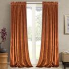 Cortina Roslynwood Home Velvet Bright Orange 213x213cm 2 painéis Cortina Roslynwood Home Velvet Bright Orange 213x213cm 2 painéis
