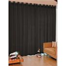 Cortina Rústica Para Sala/Quarto 3,00x2,50 Preta Admirare