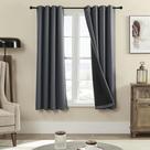 Cortina Rutterllow 100% Blackout Cinza Escuro 132x160cm 2 painéis Cortina Rutterllow 100% Blackout Cinza Escuro 132x160cm 2 painéis