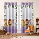 Cortina Safari Baby Blackout 2,80X 2,20 p/ Quarto Infantil Criança Bebe, Janela, Decoração.