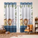 Cortina Safari Baby Blackout 2,80X 2,20 p/ Quarto Infantil Criança Bebe, Janela, Decoração.