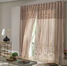 CORTINA SALA QUARTO 3,50X2,20 Com BANDO RENDA MARROM