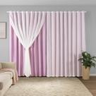 Cortina Sala Quarto Blecaute 2,80m x 2,60m Alt. Linho Bordado, Forro em PVC Blackout Corta Luz com Abraçadeiras Inovi Cortina Sala Quarto Blecaute 2,80m x 2,60m Alt. Linho Bordado, Forro em PVC Blackout Corta Luz com Abraçadeiras Inovi