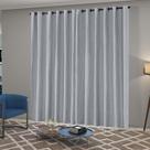 Cortina Sala Quarto Castele Linhão Cru 3m x 2,50m Cinza