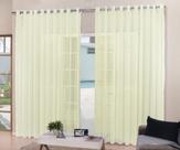 cortina sala quarto voal liso palha 6,00x2,50