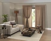 Cortina Sala Renda C/ Forro 3,00 larg x 1,80 alt Marrom