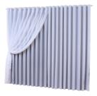 cortina sala voal com forro blackout cinza claro 6,00x2,80