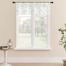 Cortina Sheer Voile Valances MRTREES, 2 painéis, 137x40cm, verde sálvia