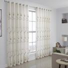 Cortina Sofia Varão Simples 3,00M X 2,60M Decoração Voil Bordada
