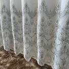 Cortina Sofisticada Bordada Fendi Com Forro Microfibra 4 Metros Com Altura Personalizável