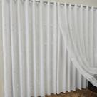 Cortina Sofisticada Voil Bordada Com Forro Microfibra Sala 5,00x2,60 Cortina Sofisticada Voil Bordada Com Forro Microfibra Sala 5,00x2,60