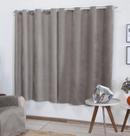 Cortina Suede 2,70m P/ Varão Até 2m larg Semi Blackout Bege Escuro