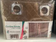 Cortina Suede com Ilhós Cromado