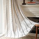 Cortina Sutuo Home Boho 132x274 cm Semi Blackout Tassel