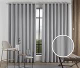 Cortina Tecido Linho 2,00M De Largura X 2,40M De Altura Cinza Para Sala Ou Quarto