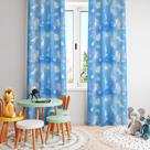 Cortina Tecido Oxford Quarto Infantil Animais Nuvens Azul CI22 - 280x220cm Cortina Tecido Oxford Quarto Infantil Animais Nuvens Azul CI22 - 280x220cm