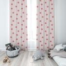 Cortina Tecido Oxford Quarto Infantil Maçãs Rosa - 140x220cm Cortina Tecido Oxford Quarto Infantil Maçãs Rosa - 140x220cm