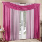 Cortina Tendência 3,00m X 2,50m Para Varão Em Malha Sala Quarto - Pink Cortina Tendência 3,00m X 2,50m Para Varão Em Malha Sala Quarto - Pink