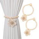 Cortina Tiebacks BDHRKTE Wooden Beaded Rainbow Tassel x2