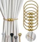 Cortina Tiebacks HIASTRA Magnetic Rope Gold, pacote com 6