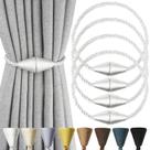 Cortina Tiebacks Nieffeiy Magnetic Rope, pacote com 4 unidades, prata