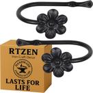 Cortina Tiebacks RTZEN, metal decorativo, ferro forjado, 2 peças