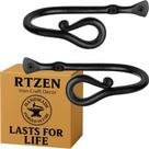 Cortina Tiebacks RTZEN, metal decorativo, ferro forjado, 2 peças